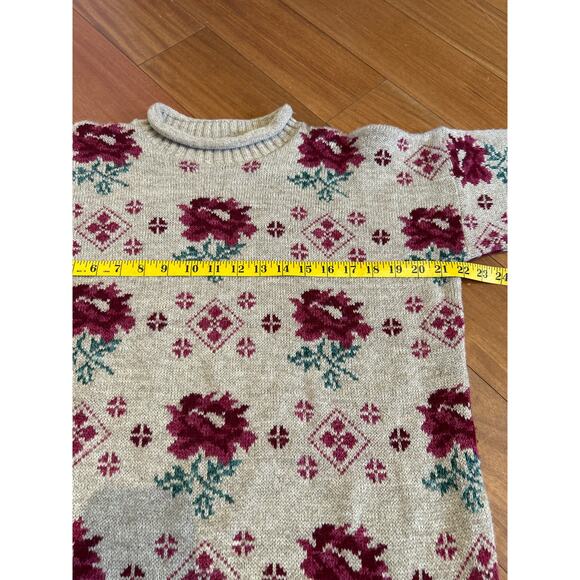 Bugle Boy for Her Vintage Rose Mock Turtleneck Sweater - Picture 5 of 6